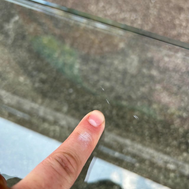 1980s Plaster Brass and Glass Coffee Table For Sale - Image 9 of 12