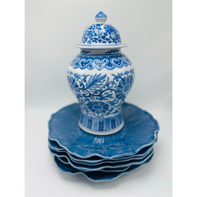 Ceramic Vintage Chinoiserie Ginger Jar For Sale - Image 7 of 8