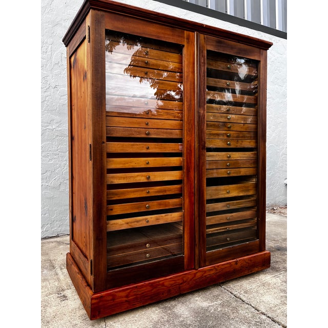 American Antique Collector's or Specimen Cabinet | Late 19th Century For Sale - Image 3 of 18