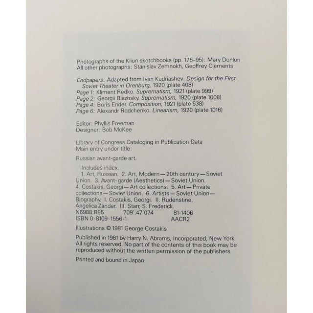 1981 'Russian Avant-Garde Art: The George Costakis Collection' - Coffee Table Book For Sale In New York - Image 6 of 10