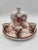 Ceramic Cream Coffee Service with Red and Black Hand-Painted Floral Design from SMF Schramberg, Shabby Chic Style, 1950s, Set of 5 For Sale - Image 12 of 12