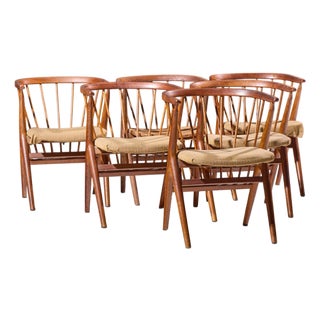 Helge Sibast No. 8 Mid Century Swedish Teak Chairs - Set of 6 For Sale
