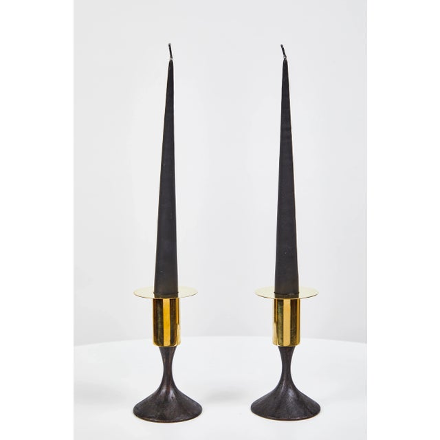 Mid-Century Modern Carl Auböck #7234 Brass Candleholder a Pair For Sale - Image 3 of 7