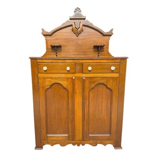 Late 19th Century Eastlake-Style, Antique Jelly Cupboard With Original Key & Locks For Sale