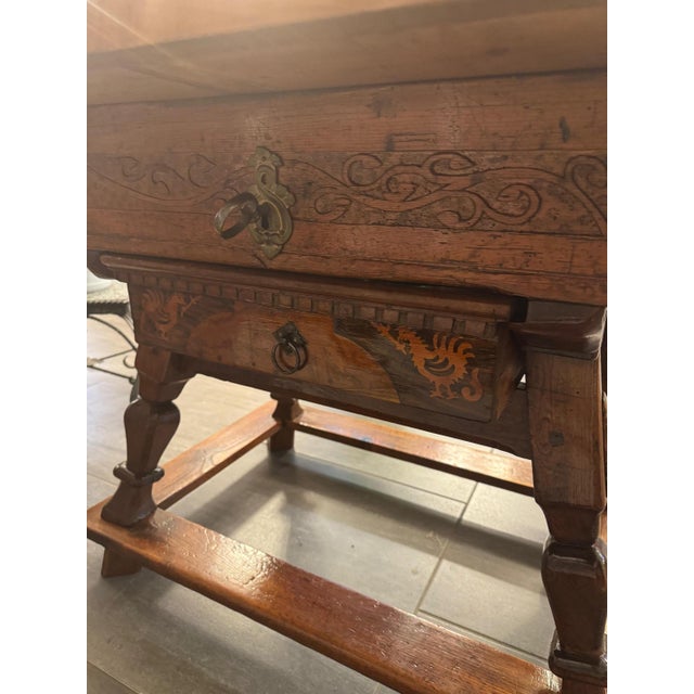 Jogl Table with Slate Top and Inlays For Sale - Image 4 of 12