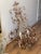 French Antque Tole Metal Distressed Rusted French Chandelier For Sale - Image 3 of 7