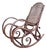 Rocking Chair in Curved Wood and Canework from Thonet For Sale