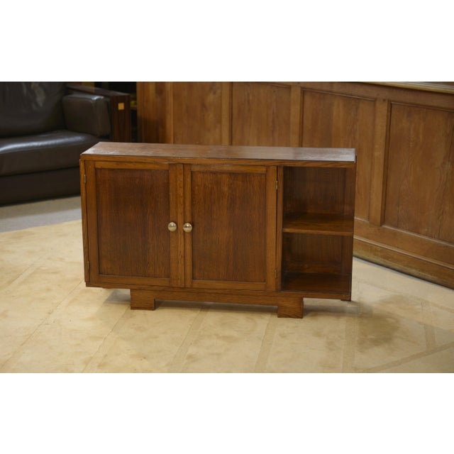 Vintage Art Deco Oak Side Table, 1940s For Sale - Image 10 of 10