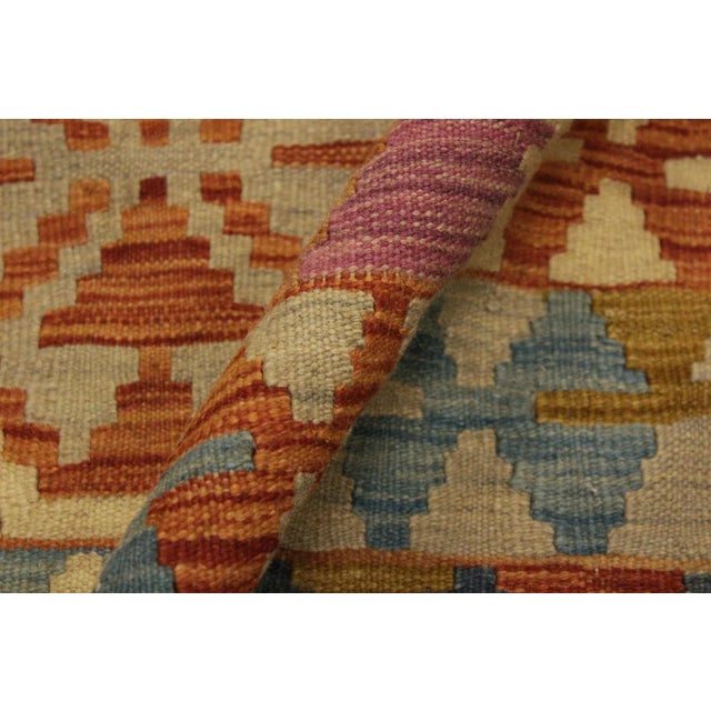 Textile 1990s Rustic Kilim Cheri Beige Gold Wool Rug - 5'11" X 7'9"Rustic Kilim Cheri Beige Gold Wool Rug - 5'11" X 7'9" For Sale - Image 7 of 7