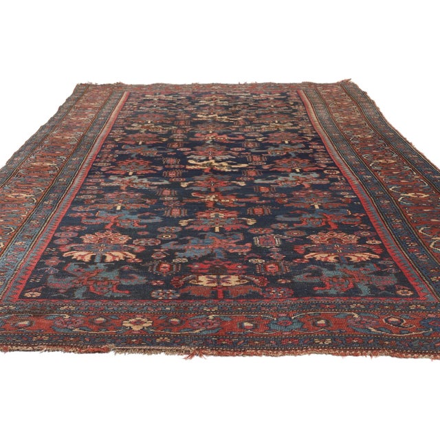 Modern 1880s Antique Persian Bijar Rug, 05'03 X 09'07 For Sale - Image 3 of 9