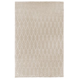 Newton Hand knotted Wool Light Beige Rug-8'x10'" For Sale