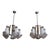 Pair of Vintage Italian "Headlight" Chandeliers by Carlo Nason for Mazzega For Sale