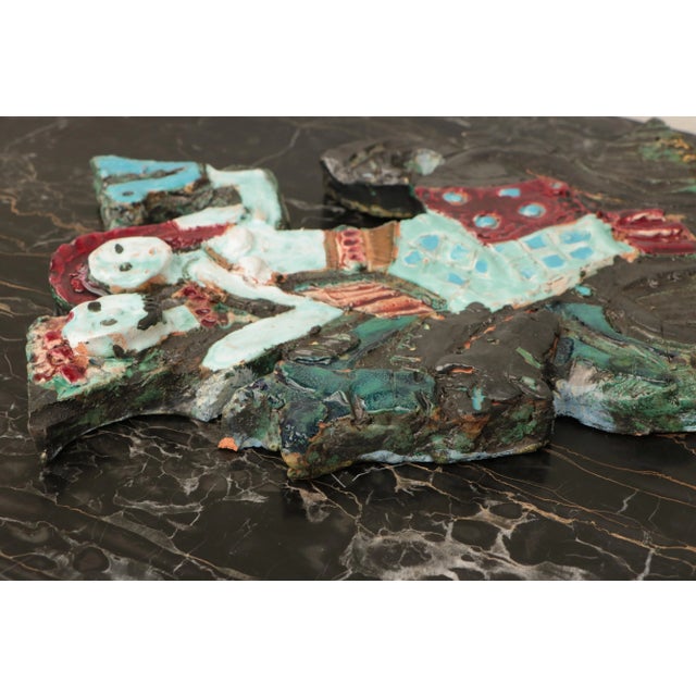Ceramic Genia Berger Ceramic Relief Tile Wall Hanging For Sale - Image 7 of 9