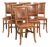 Sheepskin Dining Chairs in Warm Cognac Color with Decorative Nails, Set of 6 For Sale