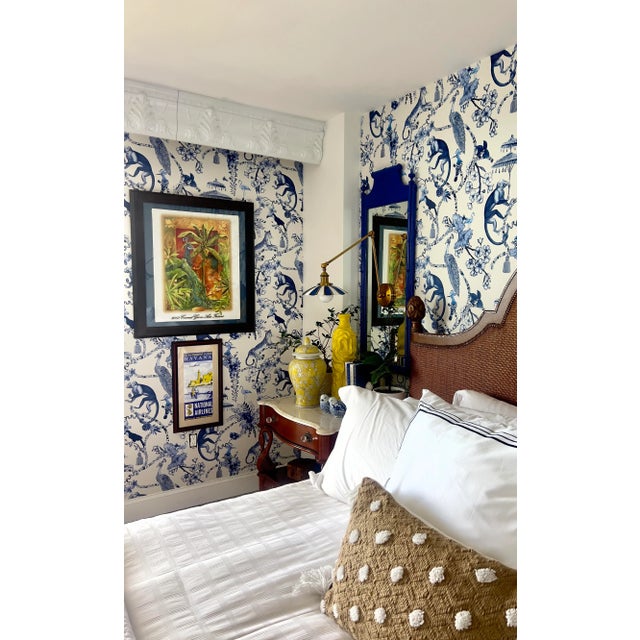 2003 Coconut Grove Arts Festival Poster Framed Peacocks & Palms For Sale - Image 4 of 7