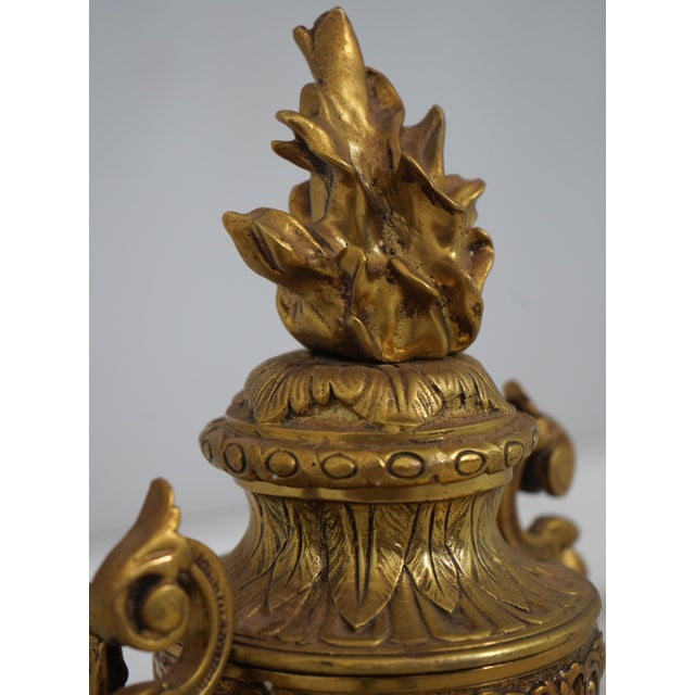 Vintage Louis XVI 19th Century Fire Screen Fireplace Andiron Set For Sale - Image 11 of 18