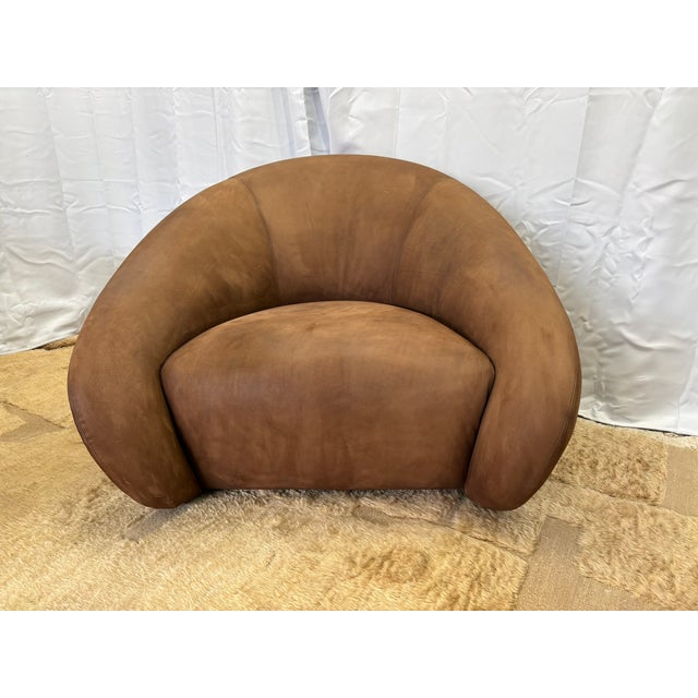 Rh Reyna Leather Swivel Chairs (Set of 2) For Sale - Image 14 of 18