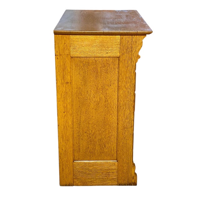 Antique Oak 12 Drawer File Cabinet Rockwell & Rupel of Chicago For Sale - Image 10 of 12