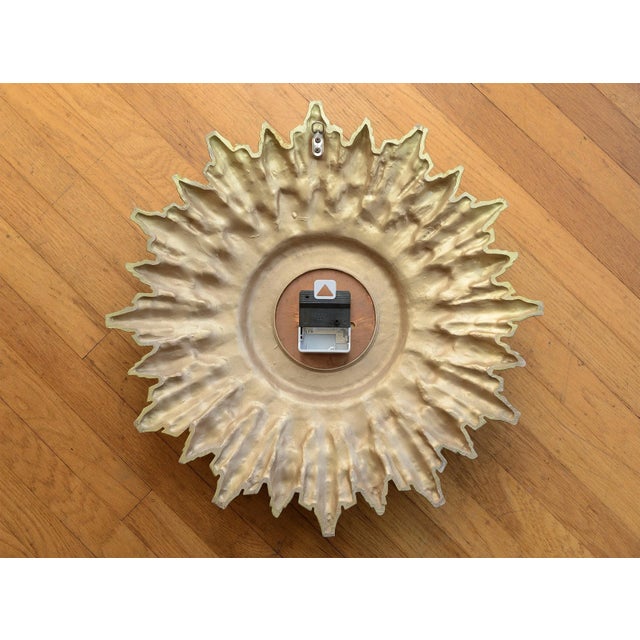 1970s Mid Century Welby Art Deco Style Starburst Wall Clock For Sale - Image 11 of 12