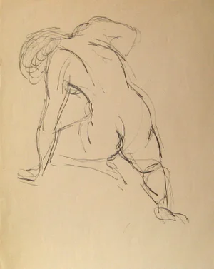 Ink Figure Sketch by J. Tofel