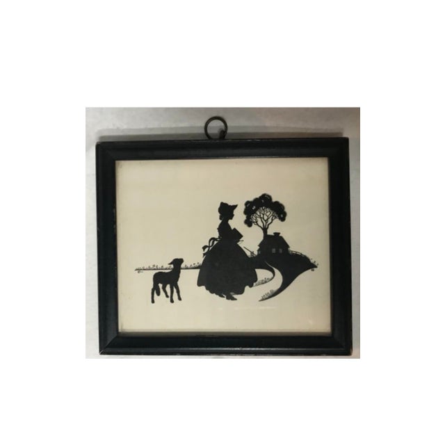 American Antique Wallace Nutting Framed Silhouettes - Set of 2 For Sale - Image 3 of 5