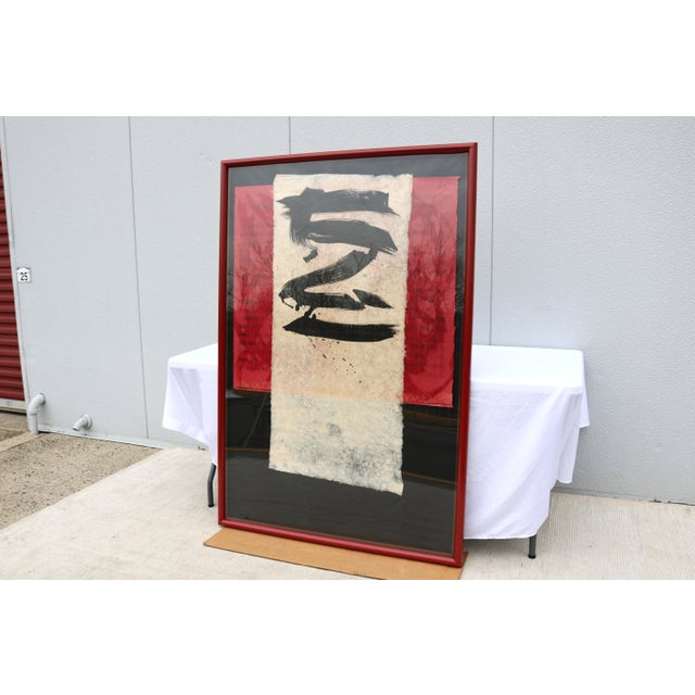 Wood 1980 Scott Sandell New Rage Signed Limited Edition Mixed Media Monoprint Artwork For Sale - Image 7 of 18