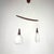 Wood Mid-Century Modern Scandinavian Teak and White Glass Double Pendant Light, 1960s For Sale - Image 7 of 9