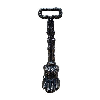 Georgian Cast Iron Lions Paw Door Porter For Sale