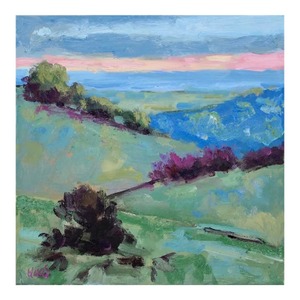 Modern Impressionist Mt. Diablo Sunset Oil Painting