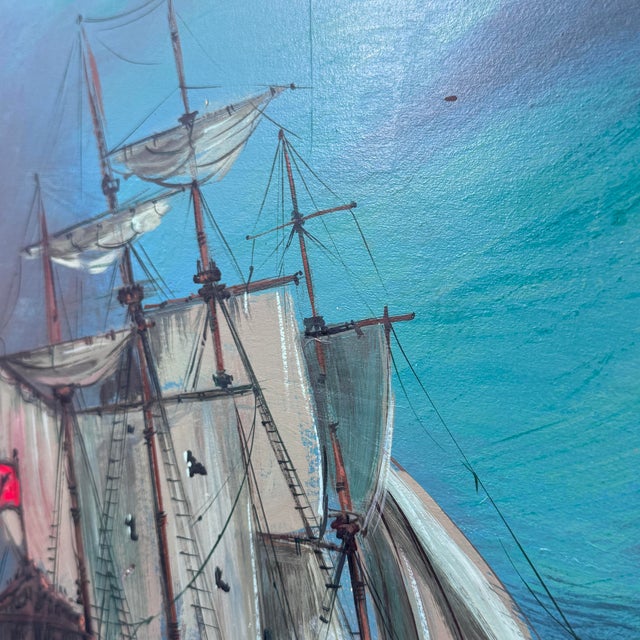 Glenn Richardson Large Naval Battle Seascape Oil Painting For Sale - Image 9 of 12