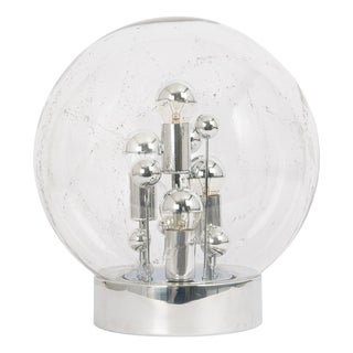 Large Sputnik Ball Table Lamp attributed to Doria Leuchten, Germany, 1970s For Sale