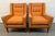 Mid-Century Modern Pair of Vintage Mid-Century Modern Orange Upholstered Armchairs For Sale - Image 3 of 13