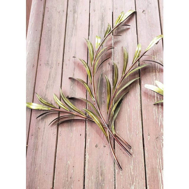 Pair of Sprawling Heavy Metal Leaf Decor Wall Art. These are very pretty and sure to make a statement. Hang them near the...