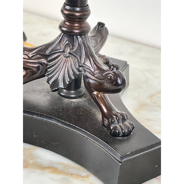 1970s Vintage French Empire Revival Table Lamp in Oiled Bronze Finish For Sale - Image 5 of 8