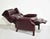 Vintage Traditional Oxblood Leather Wingback Reclining Library Chair by Bradington Young For Sale - Image 10 of 15