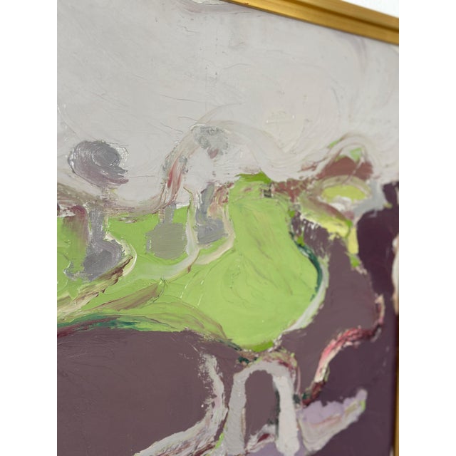 Mid-Century Modern Rolf Magnusson, Waves of Color, 1960s, Oil on Canvas, Framed For Sale - Image 3 of 18