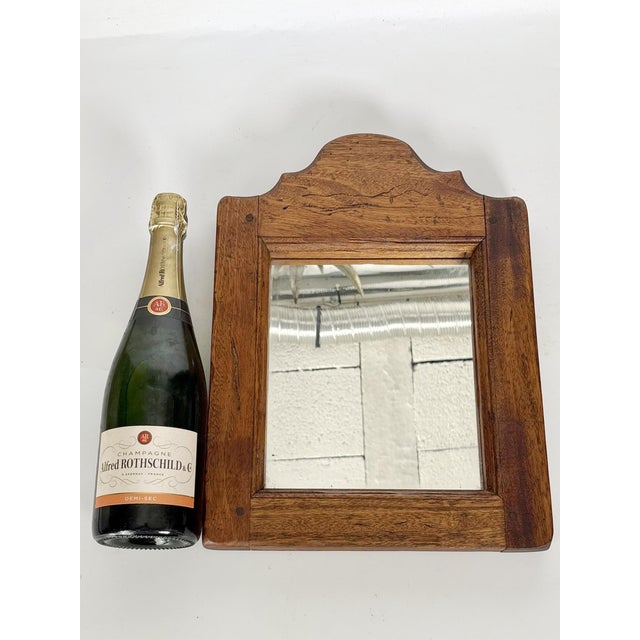 Rustic Wooden Mirror, France, 20th Century For Sale - Image 3 of 13