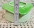 Vintage MCM Four Cantaloupe Japanese Fruit Bowls With Leaf Base-Set of 5 For Sale - Image 4 of 7