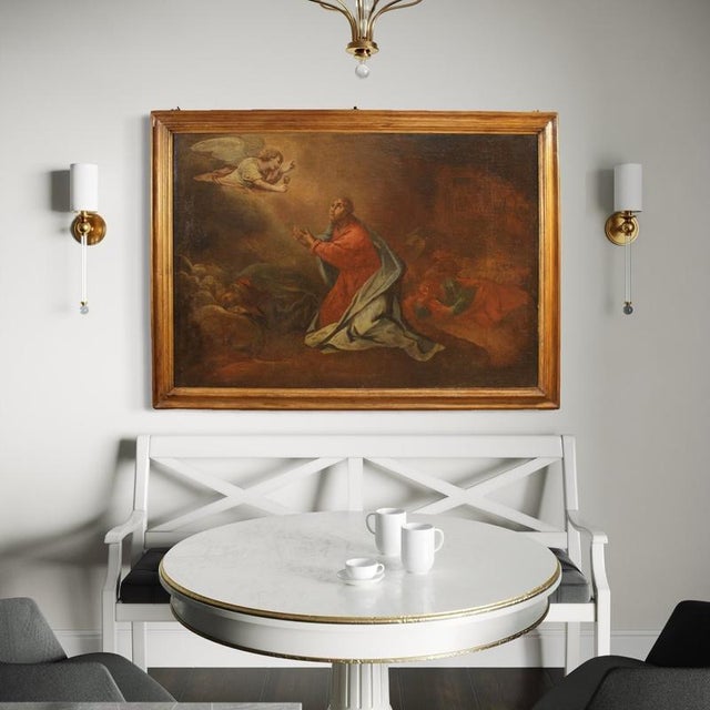 17th Century Italian Artist, Christ in the Garden of Olives, 1680, Oil on Canvas, Framed For Sale - Image 5 of 15