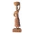 Vintage Roger François Haitian Carved Wood Market Woman Sculpture, Signed, 1970s For Sale