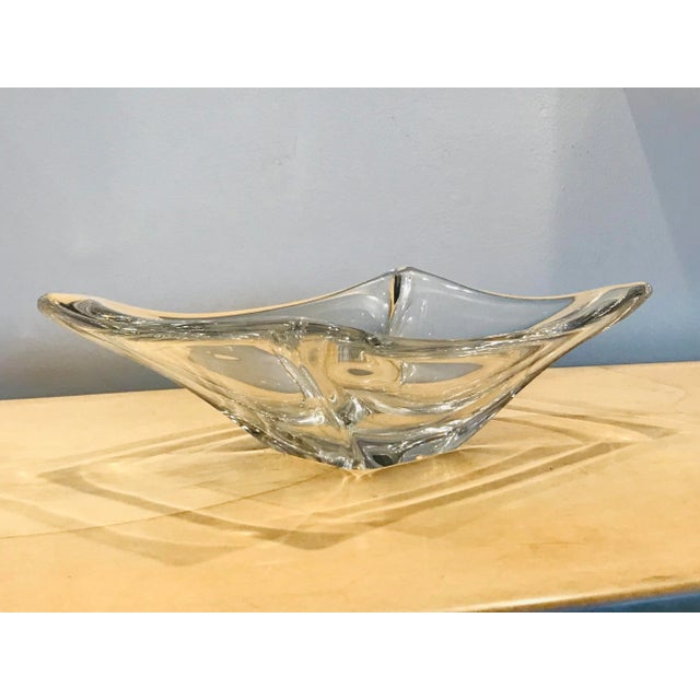 1960’s Daum France Free Form Crystal Bowl For Sale - Image 11 of 12
