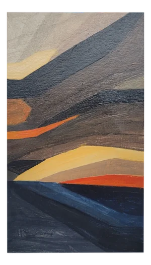 Sergiusz Powalka, Wyzni Wielki Furkotny Staw (Tatra Mountains Lake), 2021, Acrylic on Cardboard