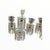 Vintage Pair 14" Modular Crystal 3-Light Candelabras Threaded European Lead Crystal Complete With Prisms For Sale In Palm Springs - Image 6 of 12