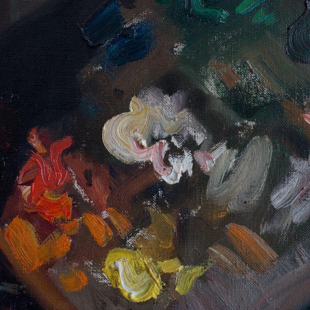 Alberto Muñoz Boquera, Still Life with Guitar and Books, 1950s, Oil on Canvas For Sale - Image 7 of 13