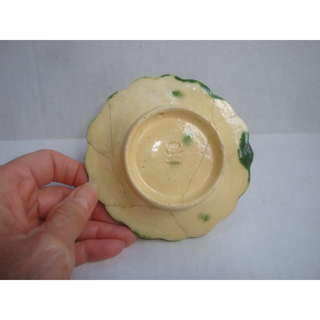 Late 19th Century Antique Majolica Plate Walnuts Trompe l'Oeil Nuts For Sale - Image 5 of 6