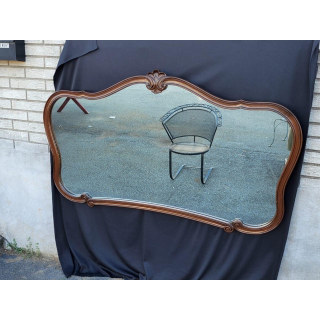 Brown 21st Century Walnut Wall / Hallway / Fireplace Mirror . For Sale - Image 8 of 15