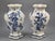 Antique French Blue and White Faience Vases from Desvres, Fourmaintraux-Courquin, 1880s, Set of 2 For Sale - Image 3 of 10
