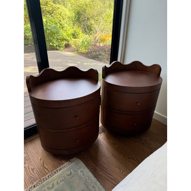 Lulu and Georgia by Sarah Sherman Samuel Ripple Nightstand Set of 2 For Sale - Image 9 of 12