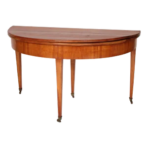 Directoire Demi Lune Fruit Wood Console / Games Table
