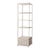 Vintage White Wicker Etagere Shelf With Drawer For Sale
